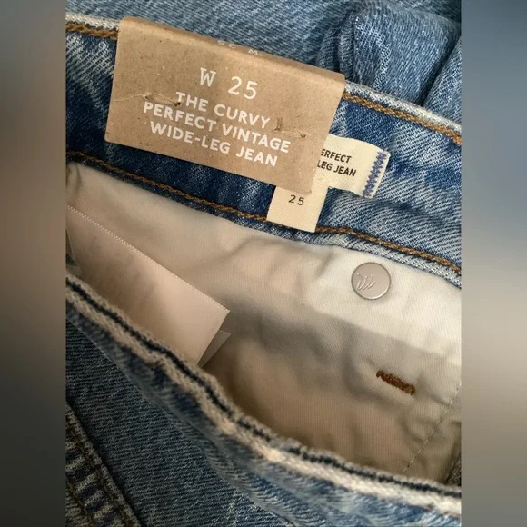 MADEWELL Curvy Perfect Vintage Wide-Leg Jeans Women’s Size 25 - Picture 10 of 13